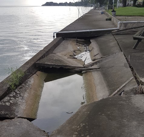 Condition of East Riverside Shorewall