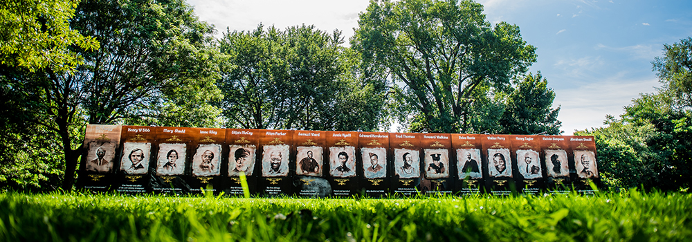 Black History murals in Paterson Park