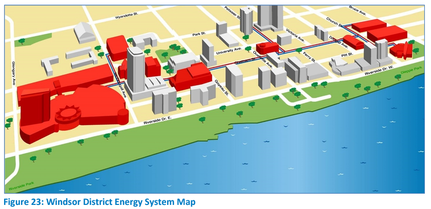 Windsor Downtown District Energy Map