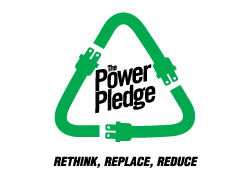 The Power Pledge, Rethink, Replace, Reduce logo