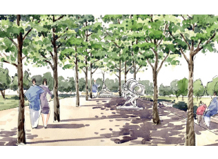 Sculpture park concept drawing