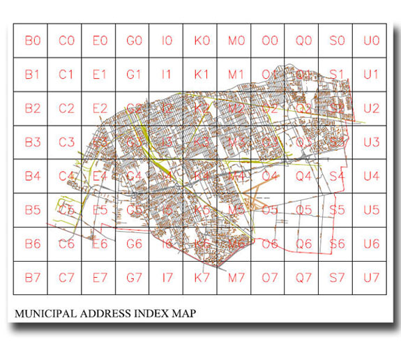 Sample of City of Windsor municipal address atlas map book