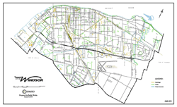 Sample of small-size city street map