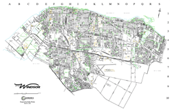 Sample of large-size city street map