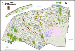 Sample of City of Windsor parks map