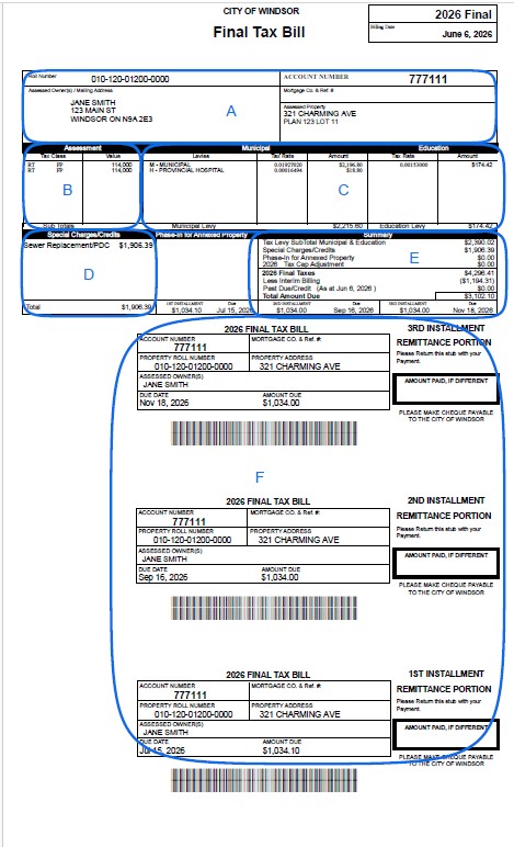 How To Read Your Tax Bill - Final Tax Bill Example How To Read Your Final Tax Bill