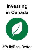 Investing in Canada image Investing in Canada logo and hashtag #BuildBackBetter