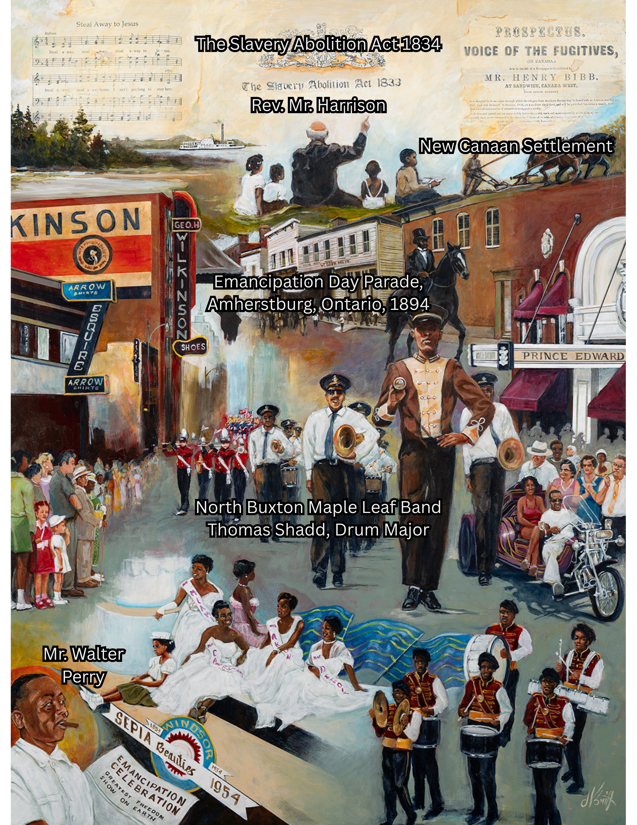 Mural One - Here Comes The Bands, as described below
