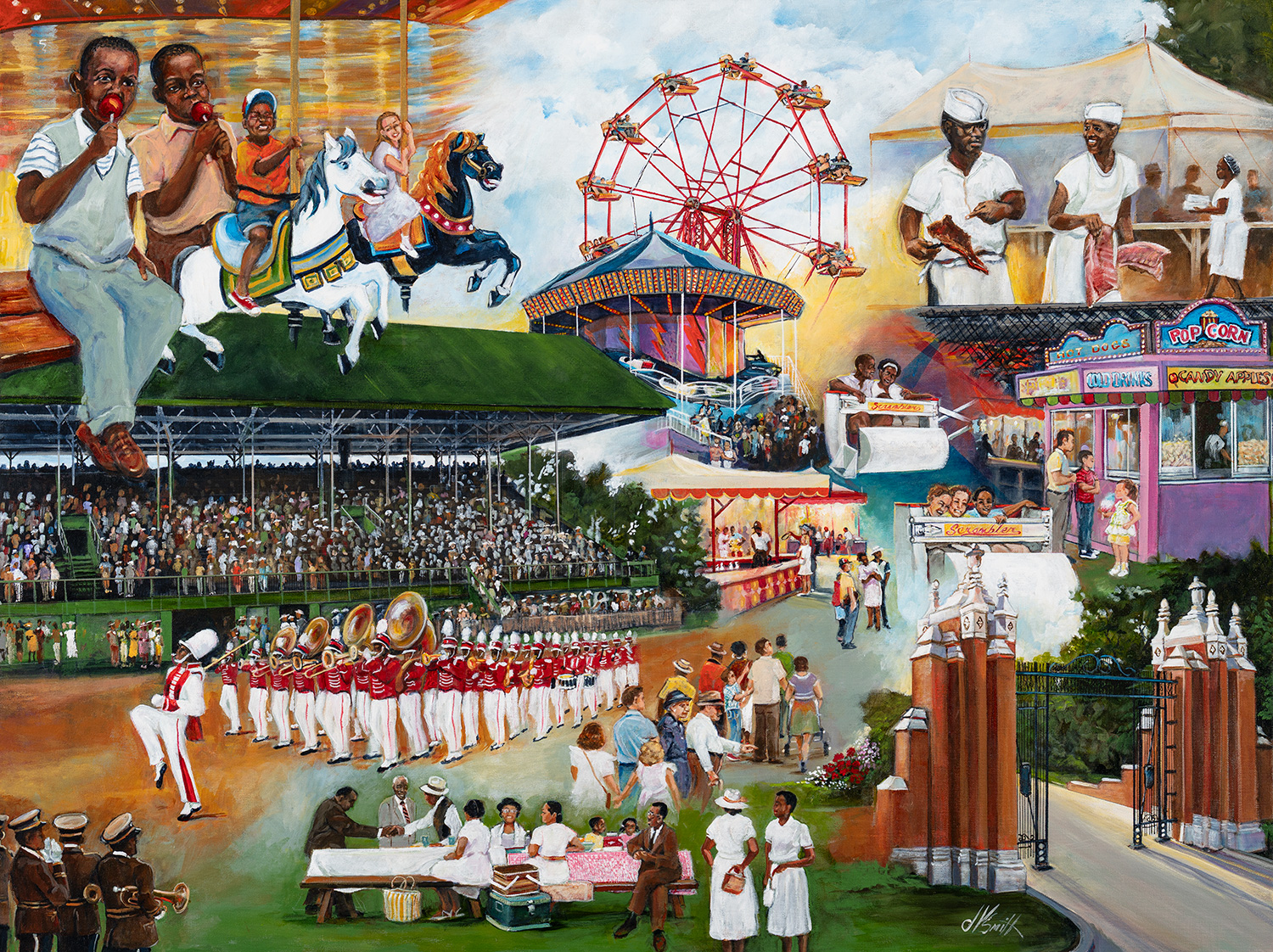 Mural Two - Food, Fun and Folk, as described below