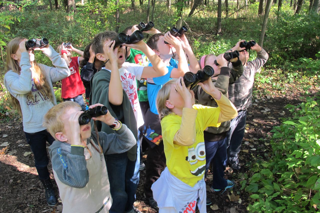 Ojibway Park kids bird watching