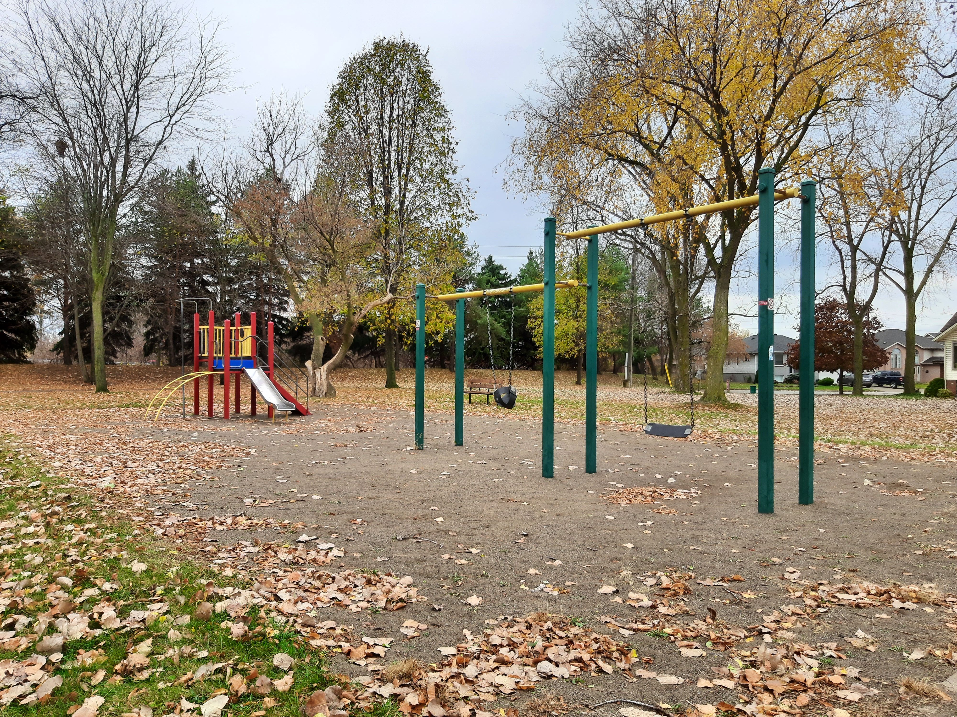 Playground in autumn