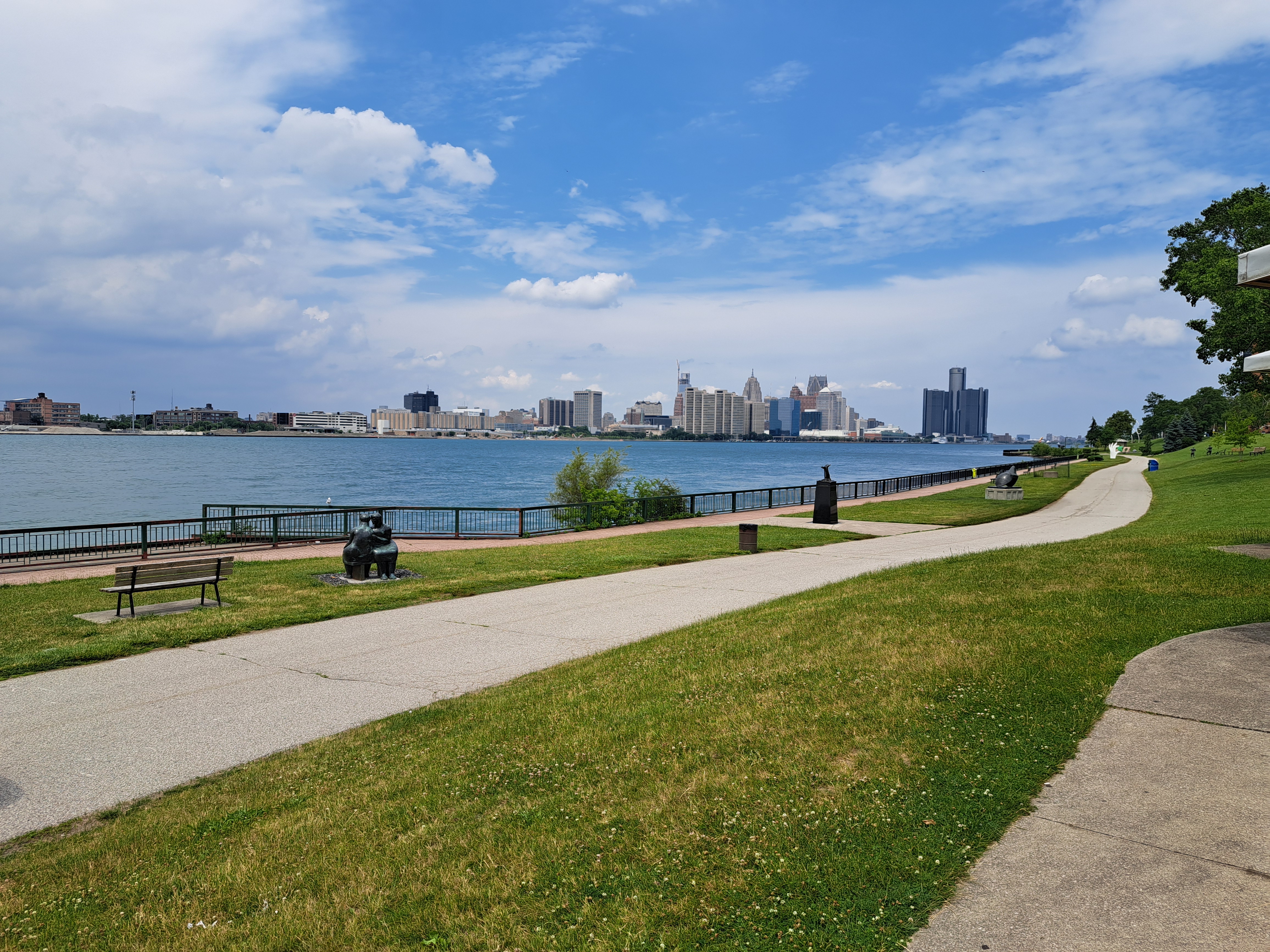 Riverfront trail looking eastward