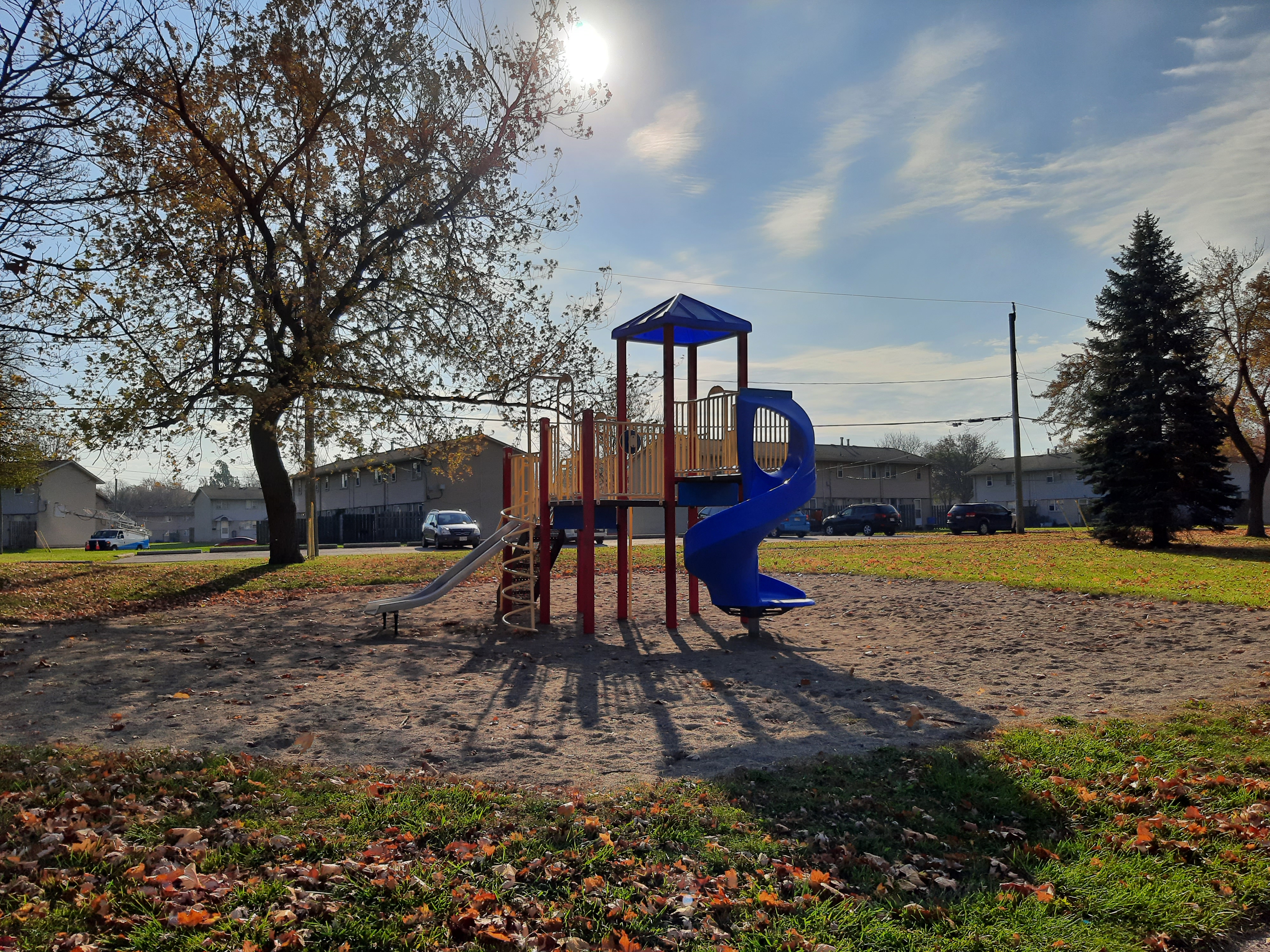 Playground on a sunny autumn day