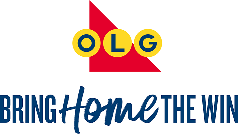 OLG logo with words, Bring Home the Win