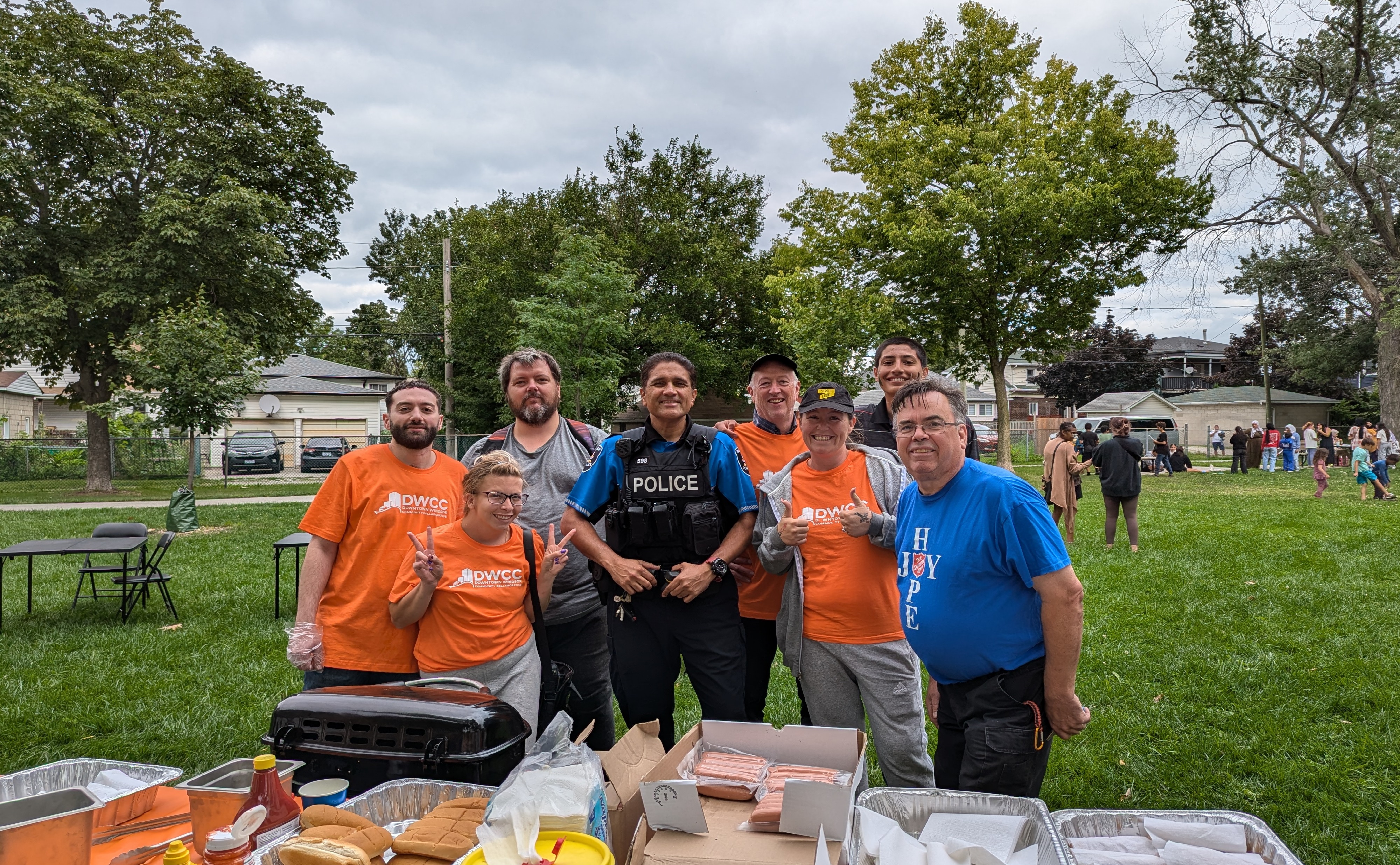 Group photo taken at a Downtown Windsor Community Collaborative Community Park Event