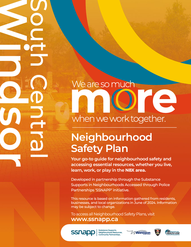 Cover of the SSNAPP South Central Windsor (N8X) Neighbourhood Safety Plan