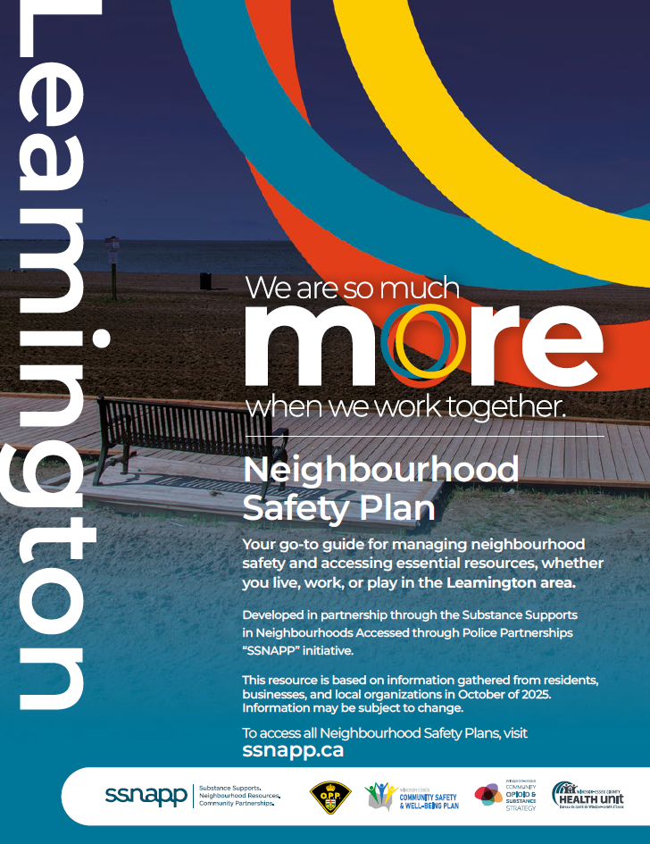 SSNAPP Neighbourhood Safety Plan Leamington Cover Photo Cover of the SSNAPP Leamington Neighbourhood Safety Plan
