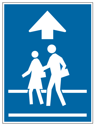 School Crossing Ahead Sign