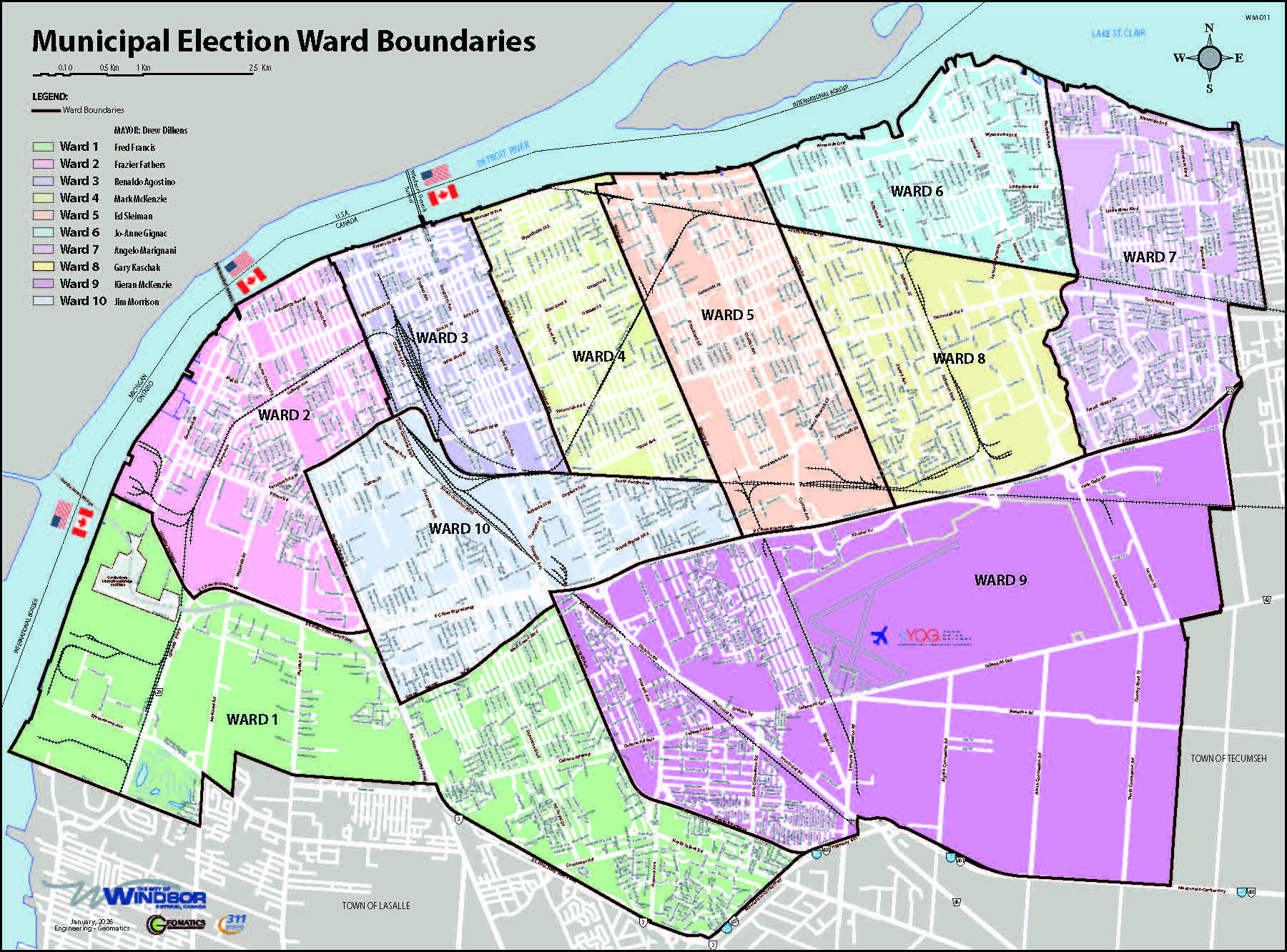 Municipal election ward boundaries map thumbnail